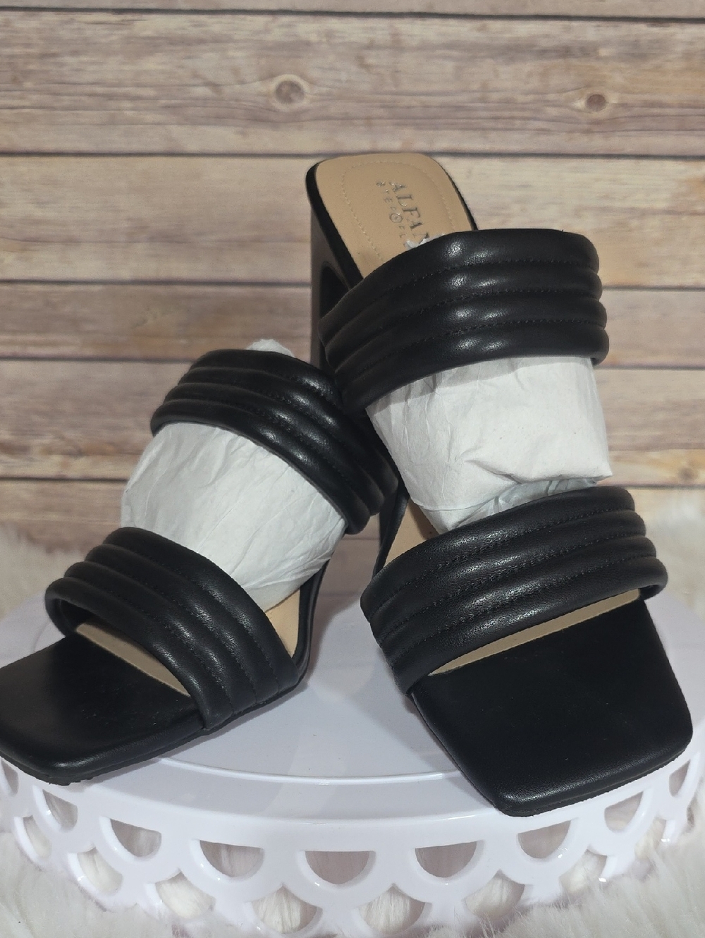 ALFANI STEP N FLEX Women's Strappy Block Heel Sandals